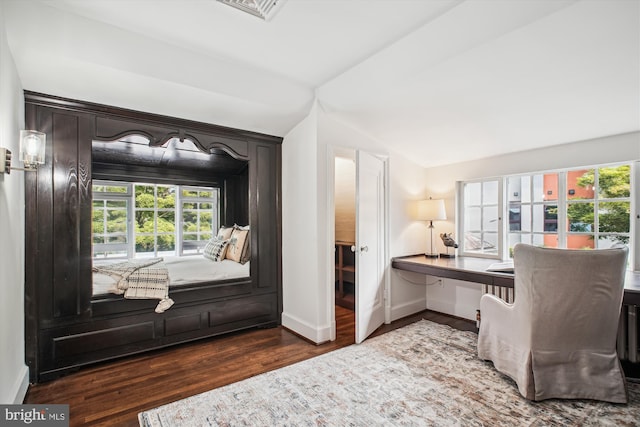 302 Ellsworth Dr, Silver Spring, MD 20910 - office space with vaulted ceiling, wood finished floors, and baseboards