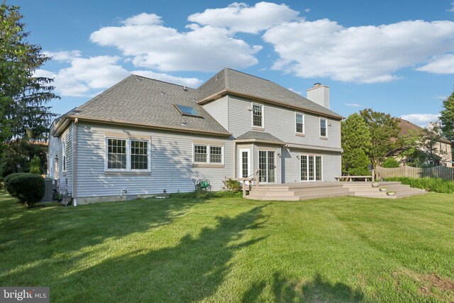 15 Horseshoe Dr, Mount Laurel, NJ 08054 - back of house featuring a chimney and a patio area