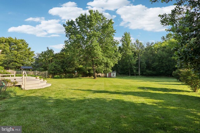 15 Horseshoe Dr, Mount Laurel, NJ 08054 - view of yard featuring a wooden deck