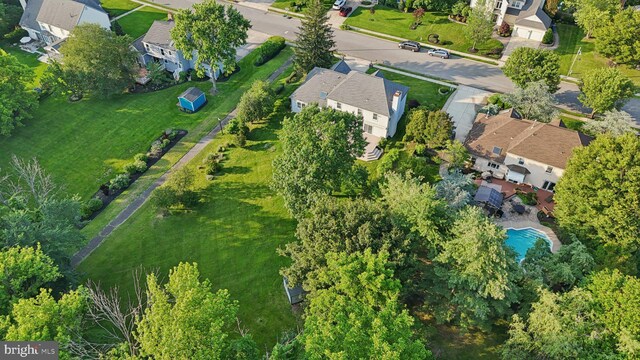 15 Horseshoe Dr, Mount Laurel, NJ 08054 - aerial view of residential area featuring a pool area