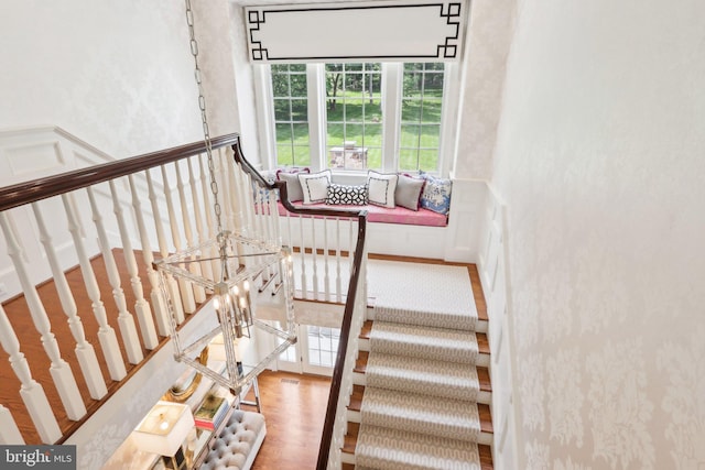 51 Farrier Ln, Newtown Square, PA 19073 - stairs with wood finished floors