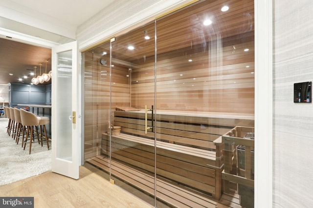 51 Farrier Ln, Newtown Square, PA 19073 - sauna / steam room featuring wood finished floors and recessed lighting
