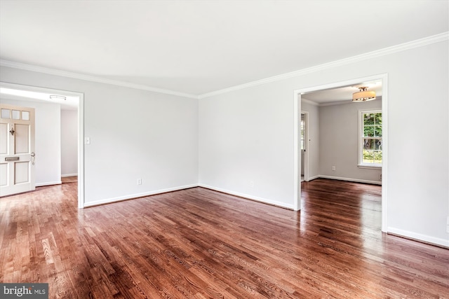 12303 Captain Smith Ct, Rockville, MD 20854 - unfurnished room with wood finished floors, ornamental molding, and baseboards