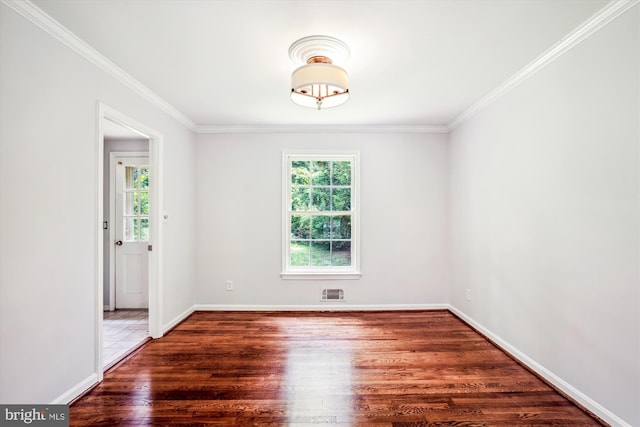 12303 Captain Smith Ct, Rockville, MD 20854 - spare room featuring plenty of natural light, wood finished floors, ornamental molding, and baseboards