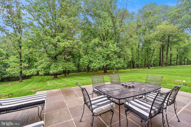 view of patio / terrace featuring outdoor dining area