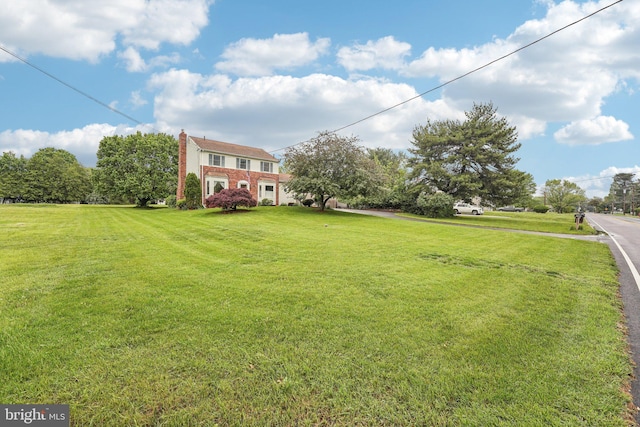 view of grassy yard