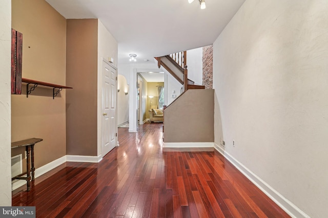 109 N Collington Ave, Baltimore, MD 21231 - foyer with stairway and wood-type flooring