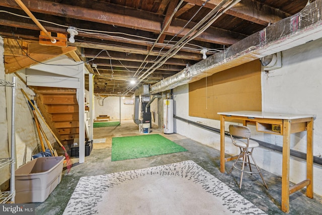 109 N Collington Ave, Baltimore, MD 21231 - unfinished below grade area featuring gas water heater and heating unit
