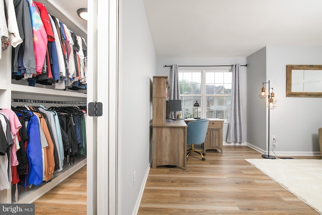 28 Blue Spruce Dr, Bear, DE 19701 - home office featuring light wood-style flooring and baseboards