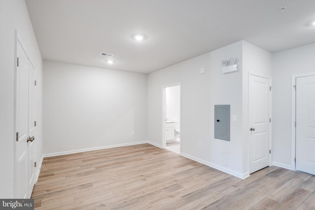 4003 Seaside Alder Rd Unit 0208, Rose, Bowie, MD 20720 - empty room featuring electric panel, light wood-type flooring, baseboards, and recessed lighting