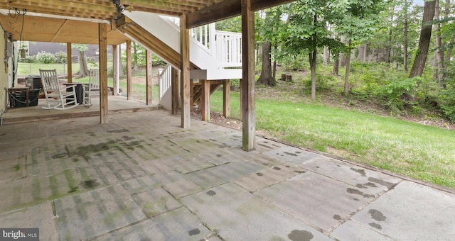 5281 Navaho Dr, Alexandria, VA 22312 - view of patio / terrace featuring stairs