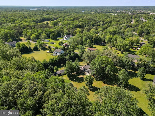 bird's eye view of a heavily wooded area