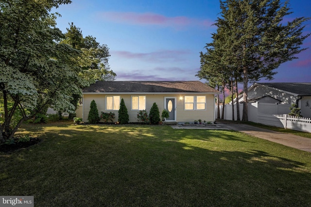 view of ranch-style house