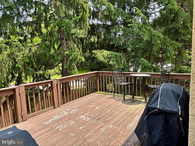 226 Smallwood Ct, West Chester, PA 19380 - wooden deck with area for grilling