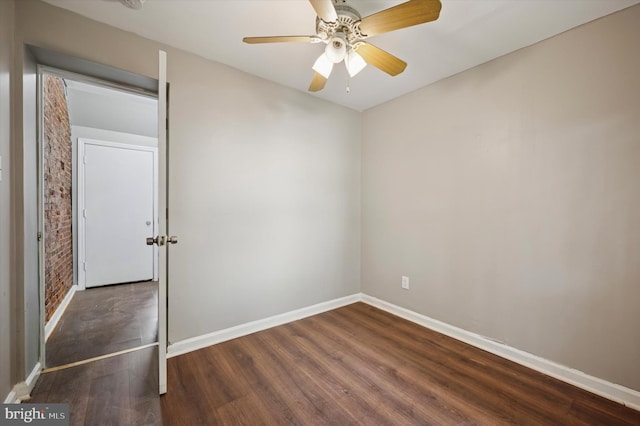 3238 Jasper St, Philadelphia, PA 19134 - unfurnished bedroom featuring wood finished floors, baseboards, and ceiling fan