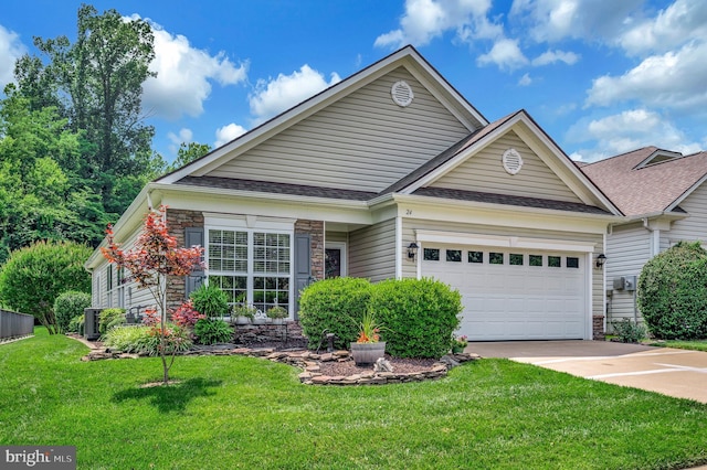 24 Smithfield Way, Fredericksburg, VA 22406 - view of front of property with driveway, a garage, roof with shingles, and a front yard