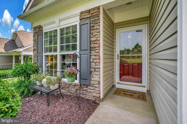 24 Smithfield Way, Fredericksburg, VA 22406 - property entrance featuring stone siding