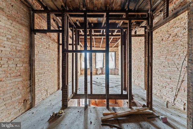 809 Appleton St, Baltimore, MD 21217 - misc room featuring brick wall