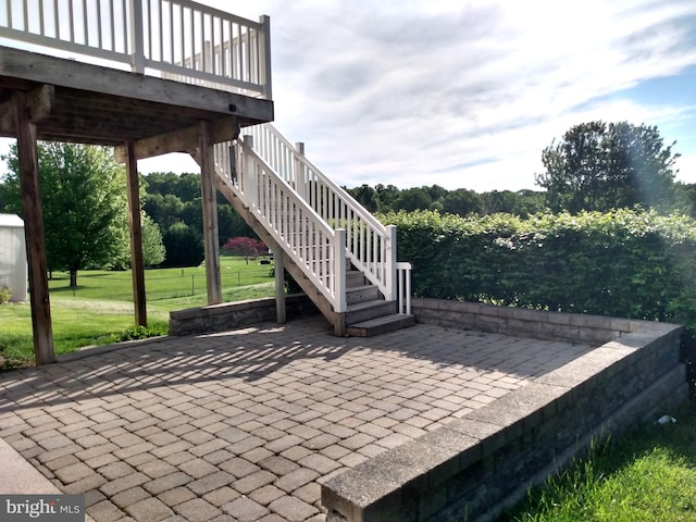 1372 Summerswood Dr, Saint Thomas, PA 17252 - view of patio / terrace featuring stairs and a deck