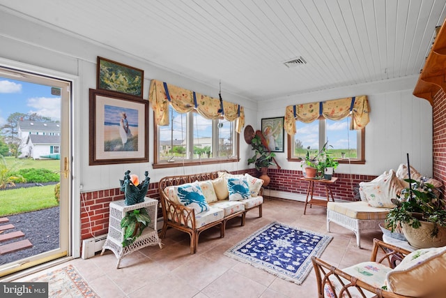 1 Somerset Ave, Cambridge, MD 21613 - sunroom / solarium featuring healthy amount of natural light and baseboard heating