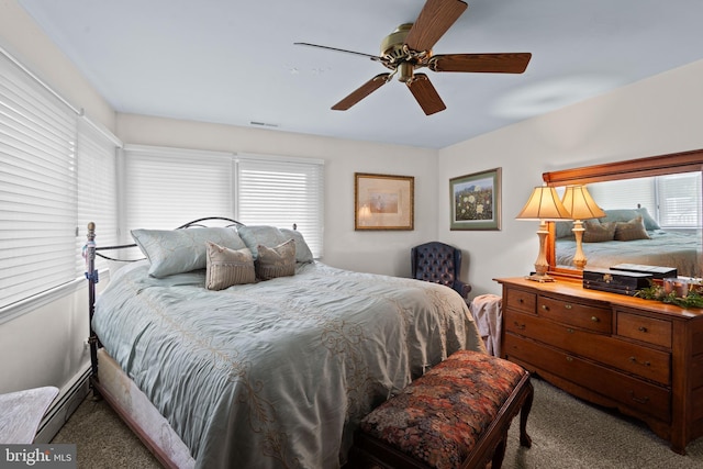 1 Somerset Ave, Cambridge, MD 21613 - bedroom with carpet flooring, multiple windows, and baseboard heating