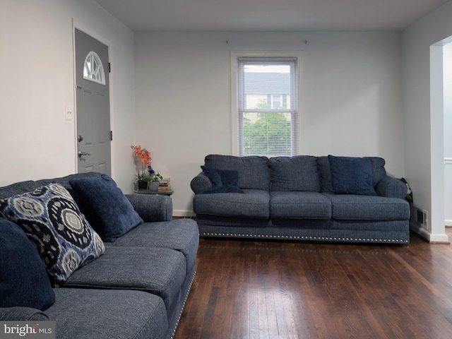 7020 Taylor Ter, Hyattsville, MD 20784 - living area with wood finished floors and baseboards
