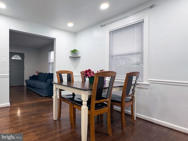 7020 Taylor Ter, Hyattsville, MD 20784 - dining room with wood finished floors, recessed lighting, and baseboards