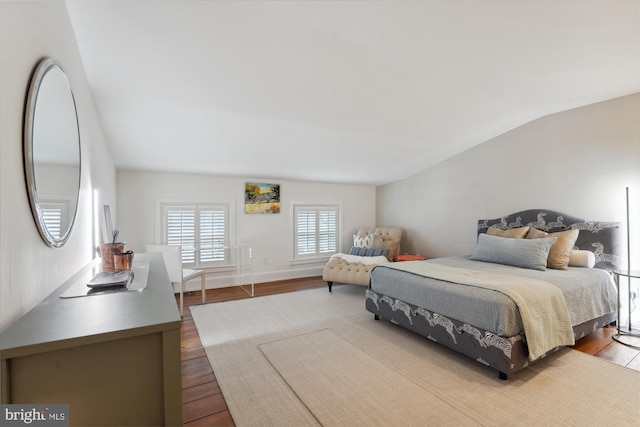 300 S Columbus St, Alexandria, VA 22314 - bedroom with wood finished floors and lofted ceiling