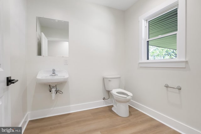 555 Carlisle St, Hanover, PA 17331 - half bathroom with toilet, wood finished floors, and baseboards