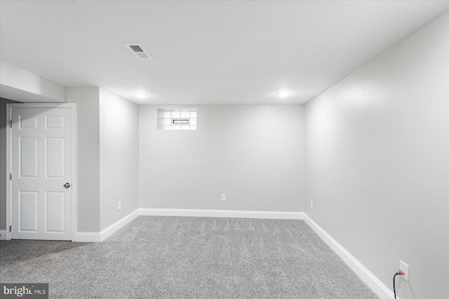 3920 Mortimer Ave, Baltimore, MD 21215 - below grade area featuring carpet floors, baseboards, and recessed lighting
