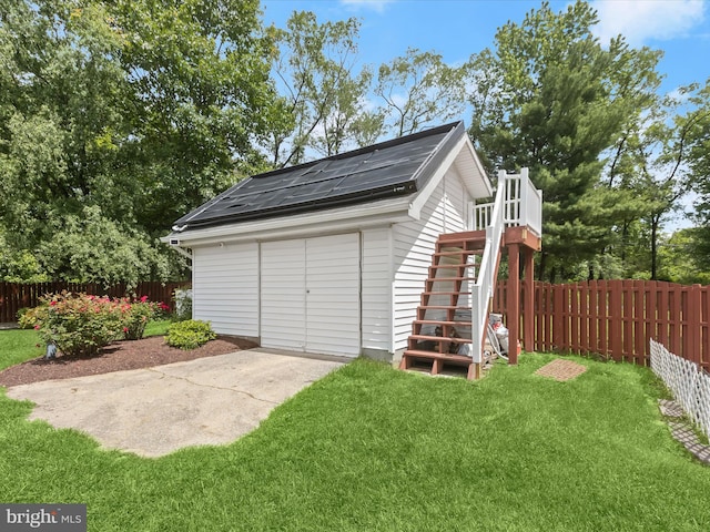 10205 Scaggsville Rd, Laurel, MD 20723 - garage featuring solar panels
