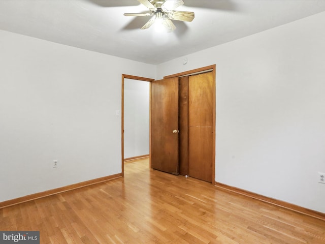 233 Molden Dr, Winchester, VA 22601 - spare room featuring ceiling fan, light wood-style flooring, and baseboards