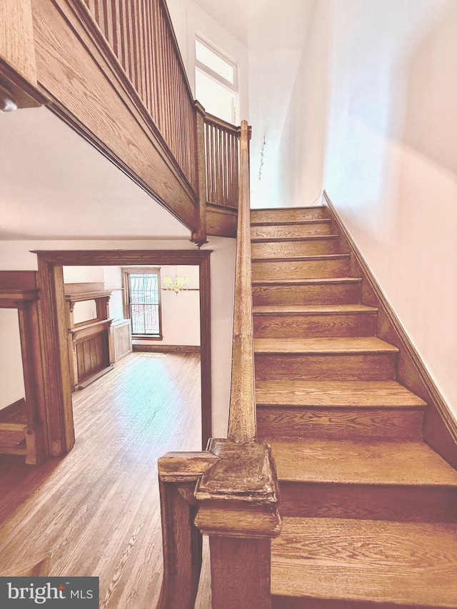 108 3rd St NE, Washington, DC 20002 - stairs with wood finished floors and a high ceiling