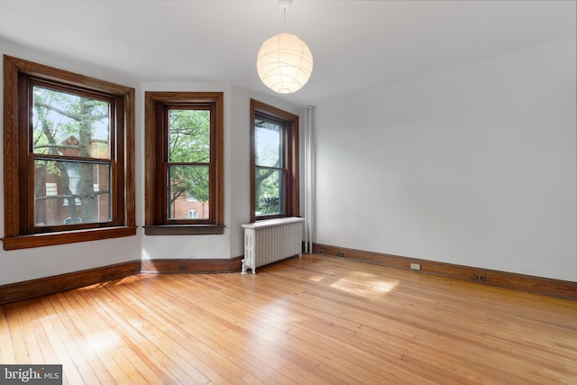 108 3rd St NE, Washington, DC 20002 - spare room featuring radiator and light wood-type flooring