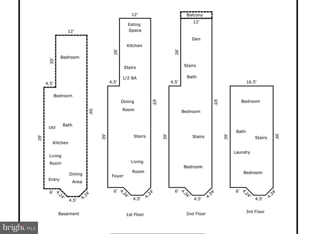 108 3rd St NE, Washington, DC 20002 - view of floor plan / room layout