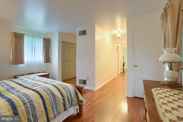 438 N 4th St, Halifax, PA 17032 - bedroom with light wood finished floors, a closet, and baseboards