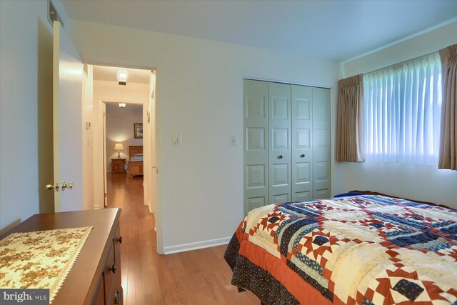 438 N 4th St, Halifax, PA 17032 - bedroom featuring light wood-style floors, a closet, and baseboards