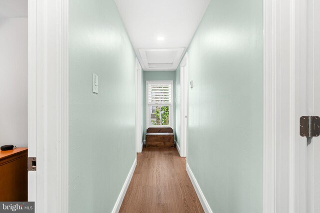 401 Woodland Ave, Glendora, NJ 08029 - hallway with wood finished floors and baseboards
