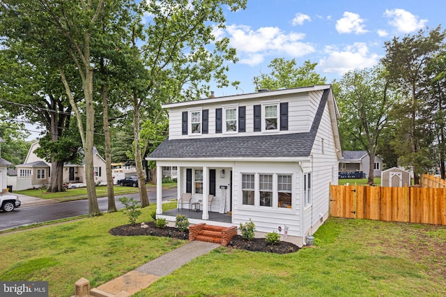 401 Woodland Ave, Glendora, NJ 08029 - view of front of home featuring a shingled roof and a porch