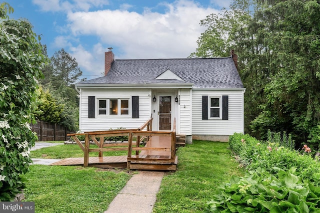 6109 Oakland Mills Rd, Sykesville, MD 21784 - view of front facade with a chimney and roof with shingles