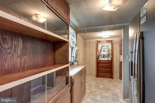 6109 Oakland Mills Rd, Sykesville, MD 21784 - mudroom with wood walls and stone finish floors