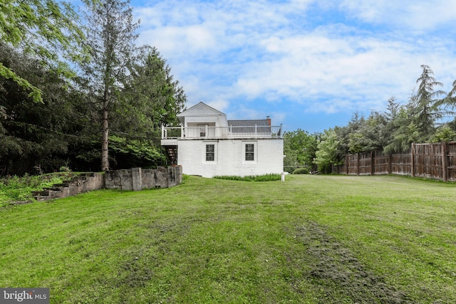6109 Oakland Mills Rd, Sykesville, MD 21784 - rear view of property featuring a balcony and a chimney