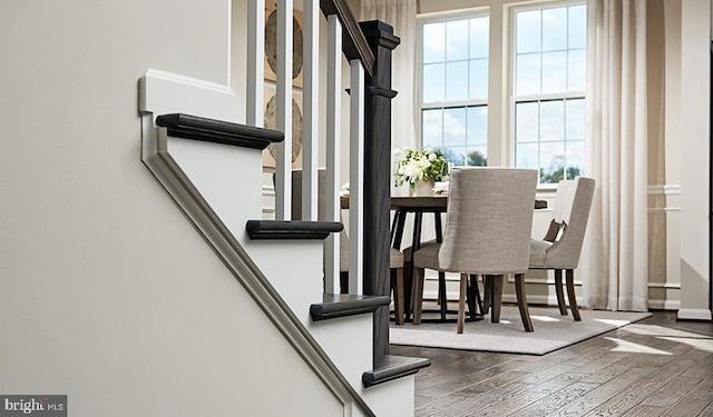 interior space with wood finished floors