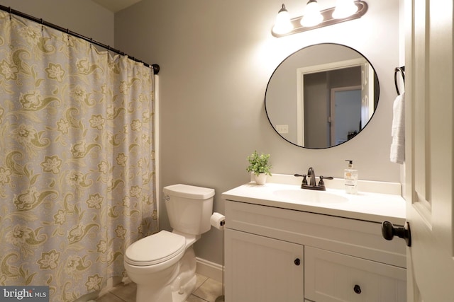 2408 Setter Run Ln, State College, PA 16801 - full bathroom featuring tile patterned flooring, toilet, vanity, and baseboards