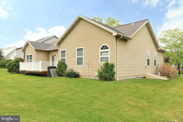 2408 Setter Run Ln, State College, PA 16801 - rear view of property featuring a wooden deck and a yard