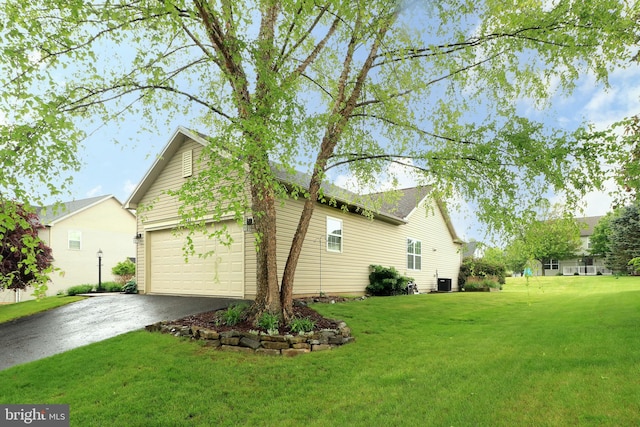 2408 Setter Run Ln, State College, PA 16801 - view of side of home with a yard, driveway, and central air condition unit
