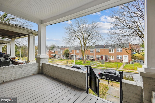 1081 Ellicott Dr, Baltimore, MD 21216 - deck featuring a residential view