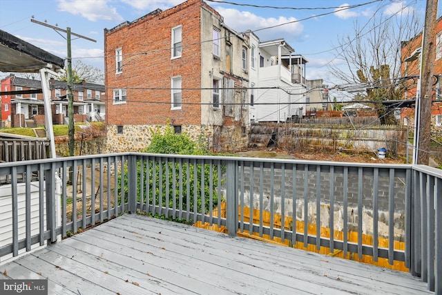 1081 Ellicott Dr, Baltimore, MD 21216 - deck with a residential view and fence