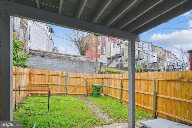 1081 Ellicott Dr, Baltimore, MD 21216 - fenced backyard with a residential view