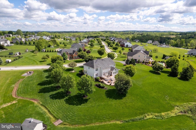 aerial view of residential area